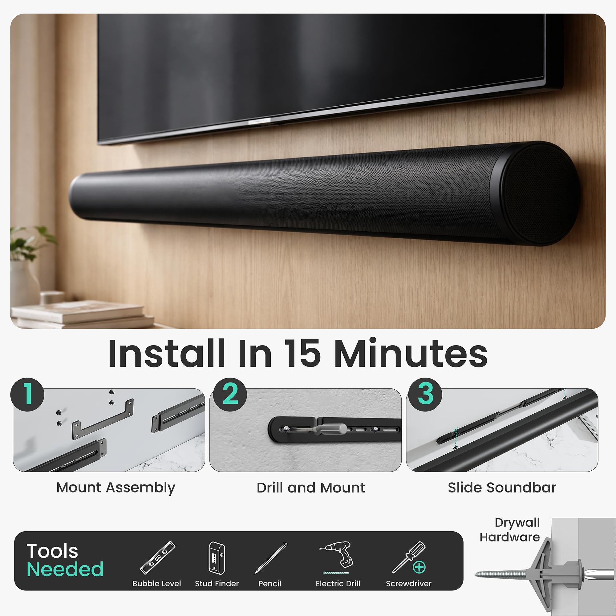 ynVISION.DESIGN Soundbar Wall Mount compatible with Sonos Arc